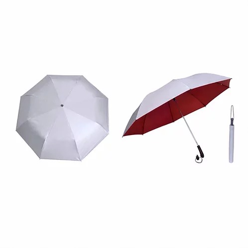 28-Inch Silver Coated Umbrella - Foldable - Image 2