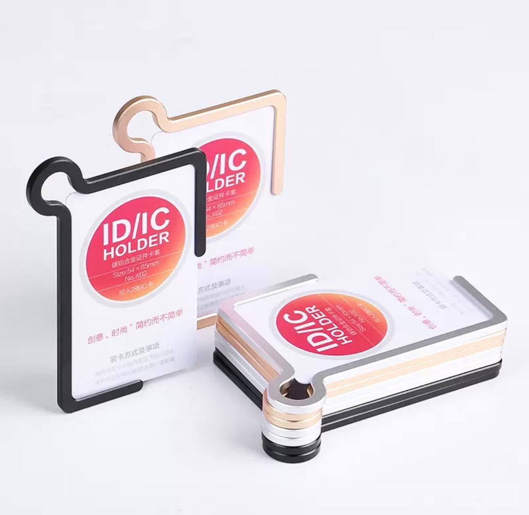 Aluminium Card Holder PU Lanyard