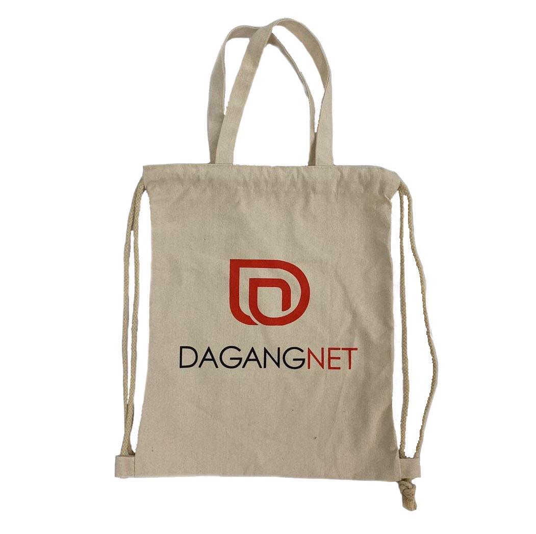 Canvas Drawstring Bag with Handle - Image 2