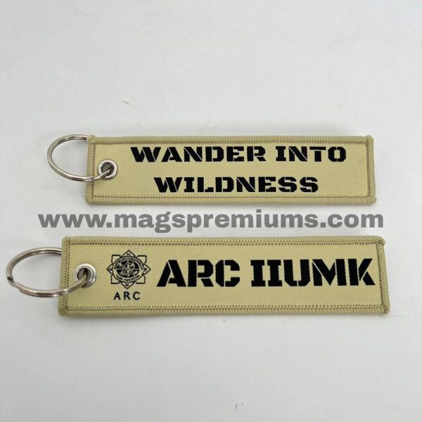 embroidered keychain custom