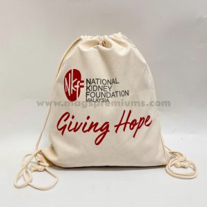 custom canvas drawstring bags