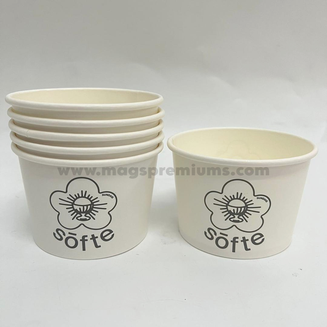 custom ice cream cups Get high-quality ice cream cups printed with your logo to enhance your branding at your dessert shop, cafe, or event.