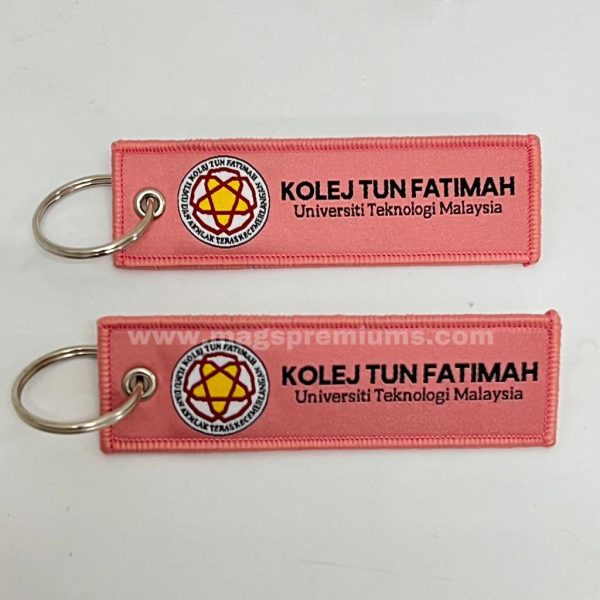 custom woven keychain