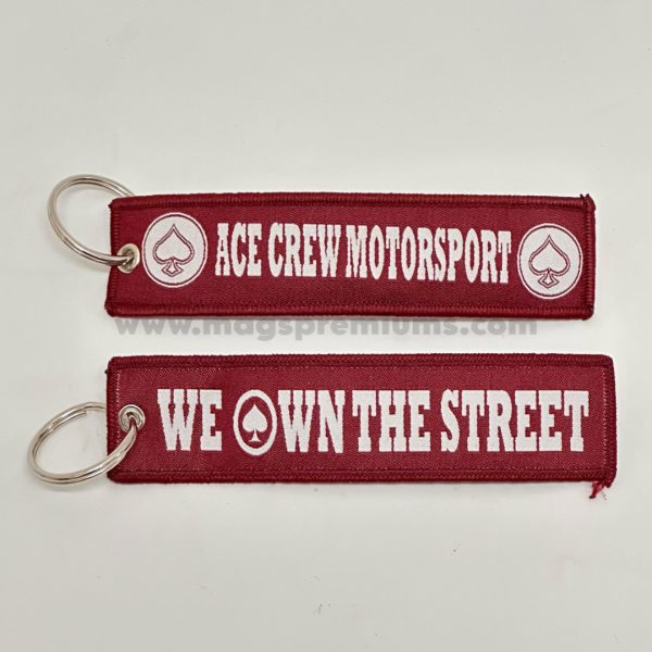 custom woven keychain