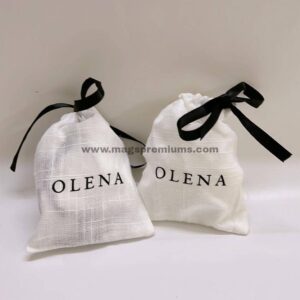 transparent pvc packaging bag with ribbon closure for product presentation