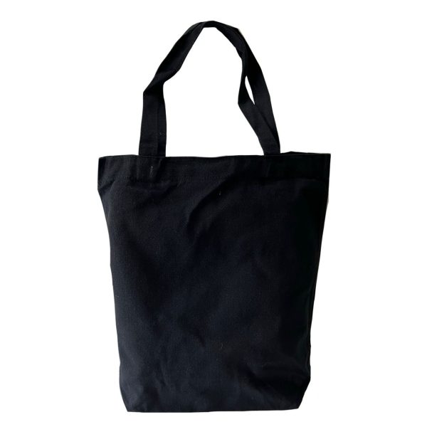 black canvas tote bag