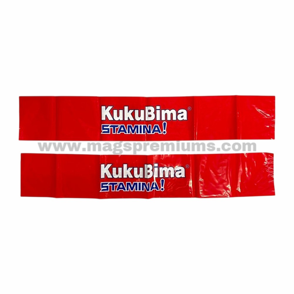 Custom pong pong sticks in red inflatable design with full-color logo printing, displayed flat before inflation, suitable for sports cheering, concerts, roadshows, promotional events, and brand activation campaigns.