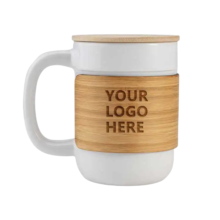 mug with bamboo sleeve