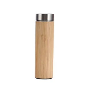 stainless steel bamboo thermos