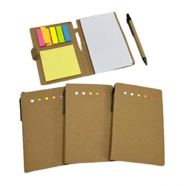 Printed sticky memo pads with customized branding for office supplies and corporate gifts.