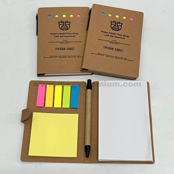 Personalized sticky memo pads for conferences, seminars, and promotional stationery.