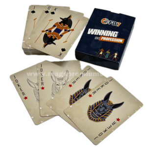 Custom printed photo poker cards with illustrated designs